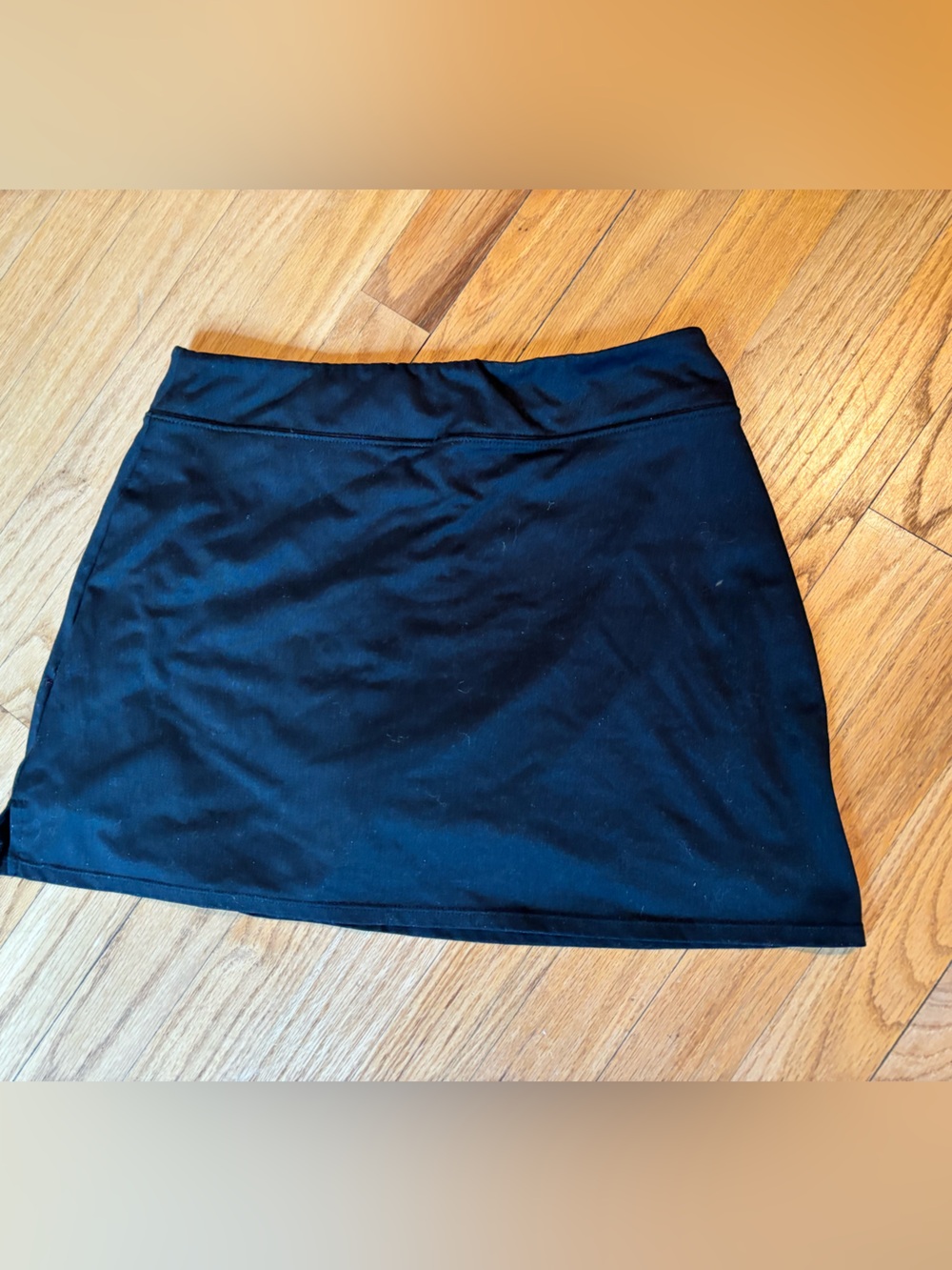 Black Athletic Skort- built in shorts- size Small